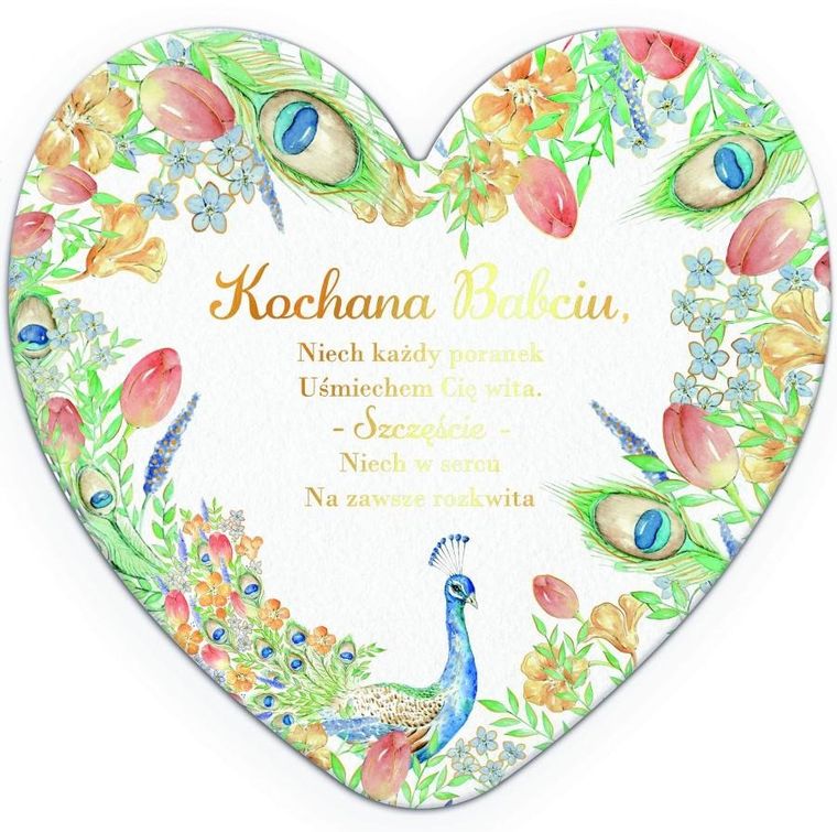 Henry, laurka dwustronna, Serce Babcia, Paw w tulipanach