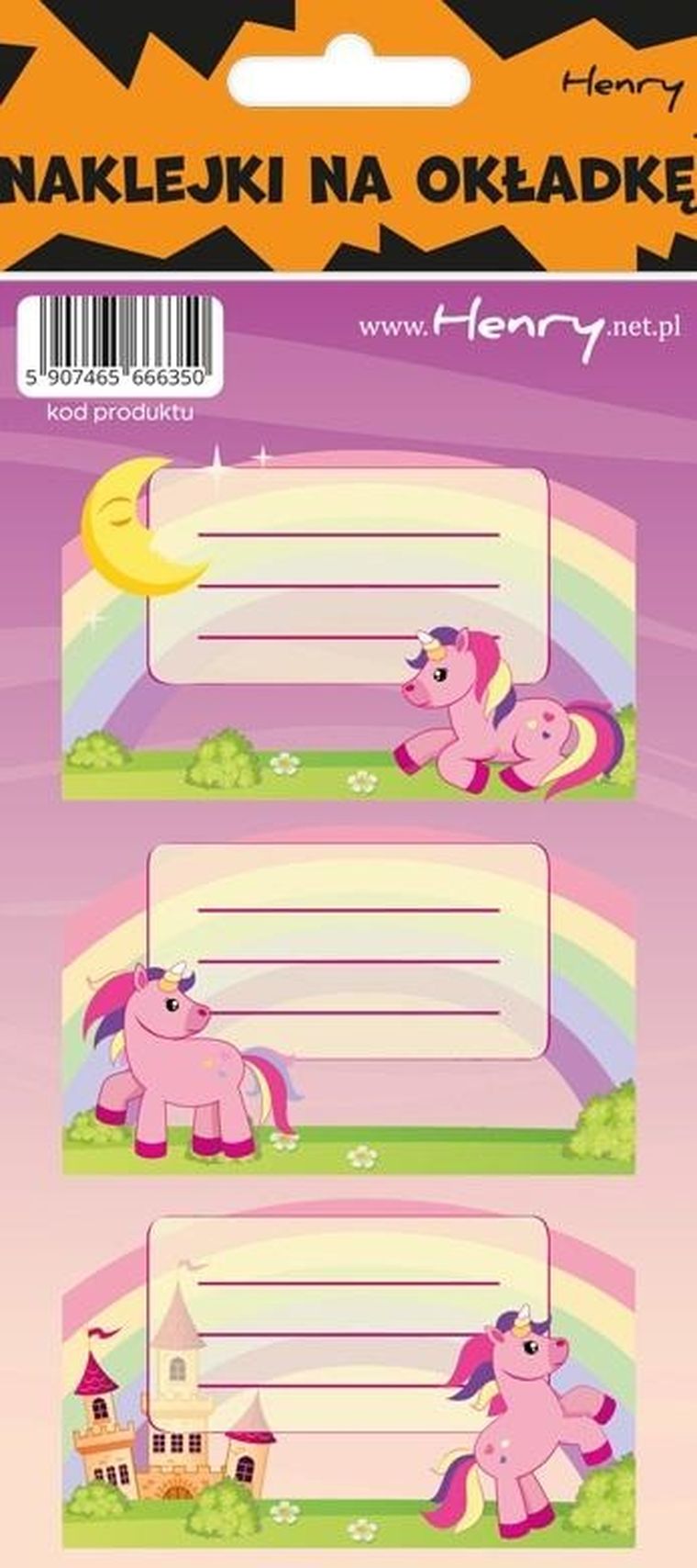 Henry, naklejki na zeszyty, Kucyk