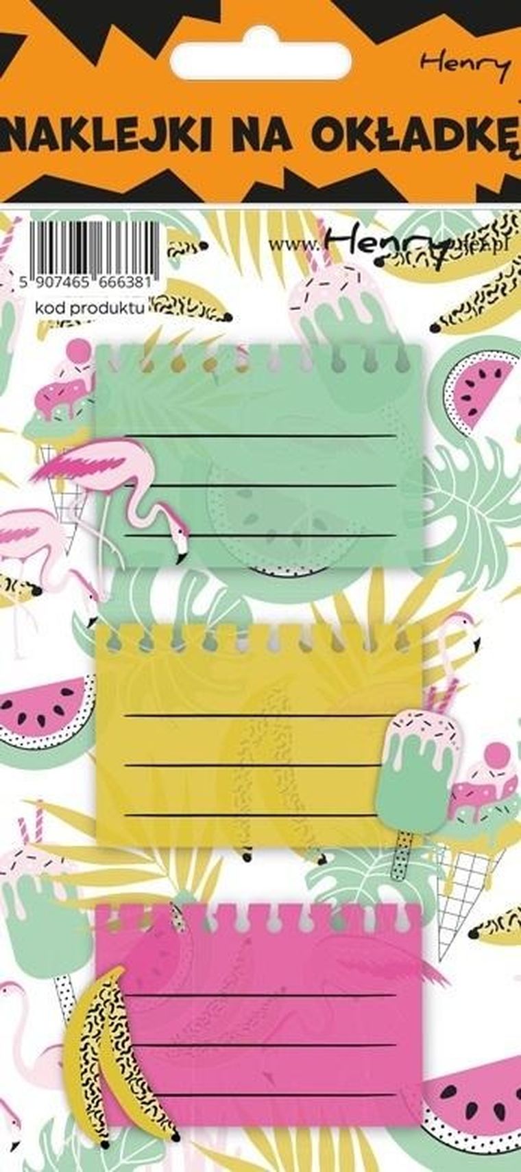 Henry, naklejki na zeszyty, Lato
