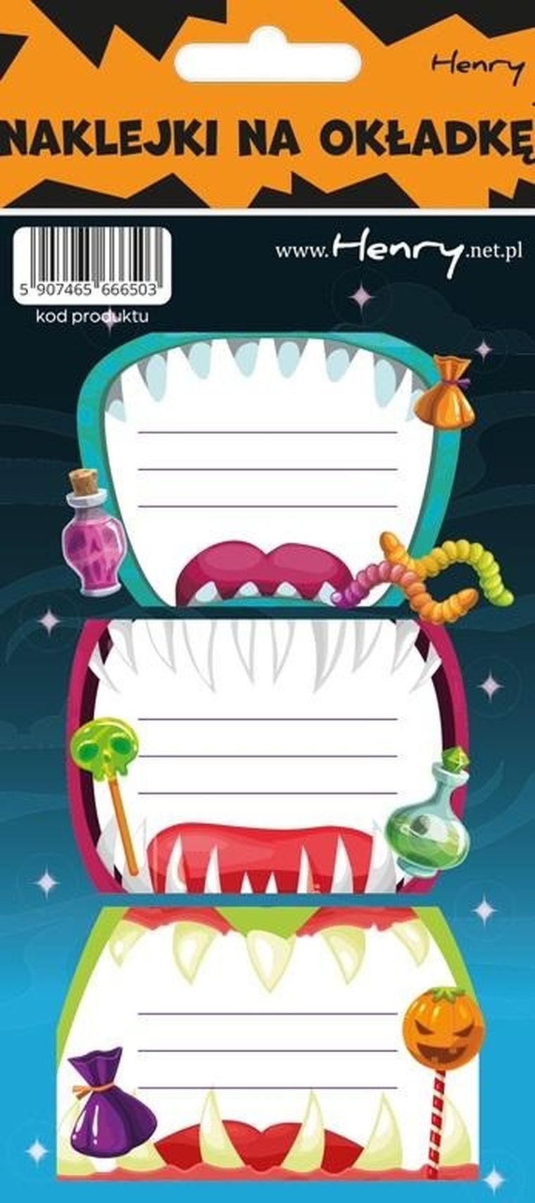 Henry, naklejki na zeszyty, Wampiry