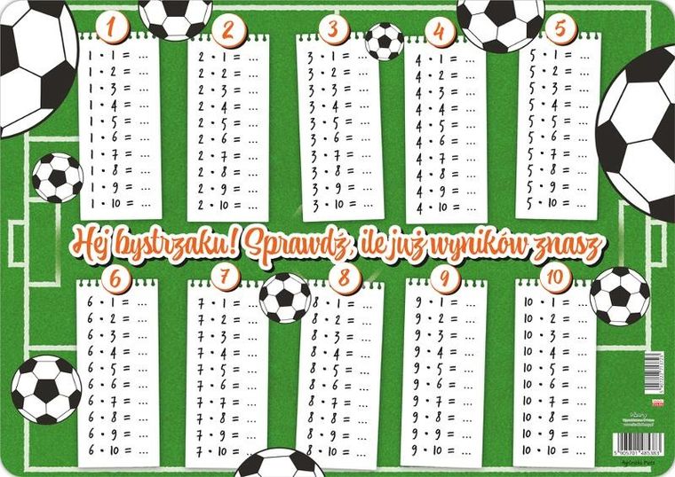 Henry, podkładka na biurko, tabliczka mnożenia, piłka