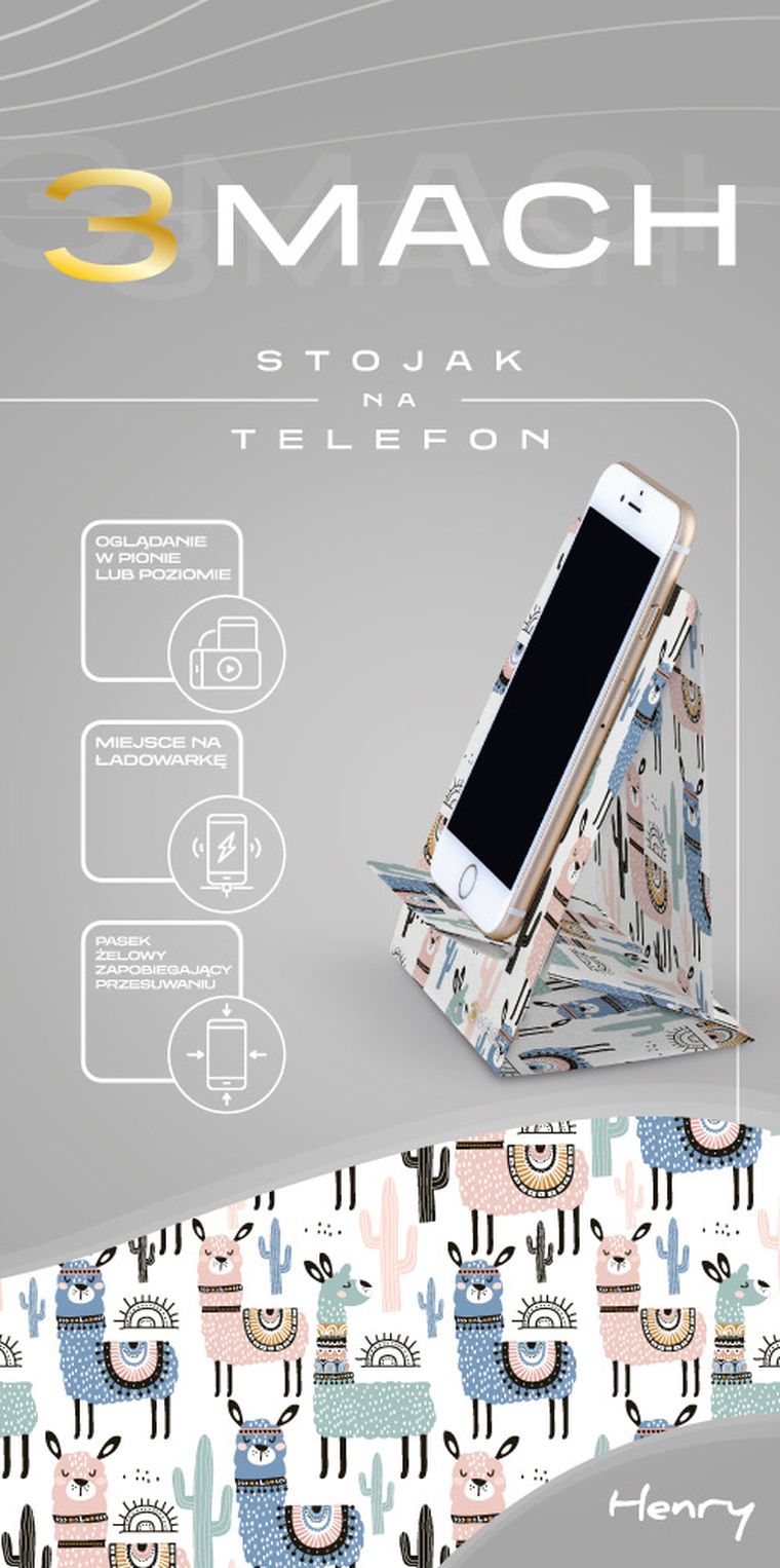 Henry, stojak na telefon, lamy