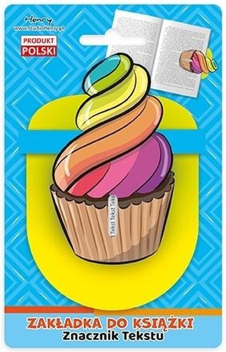 Henry, zakładka do książki, babeczka