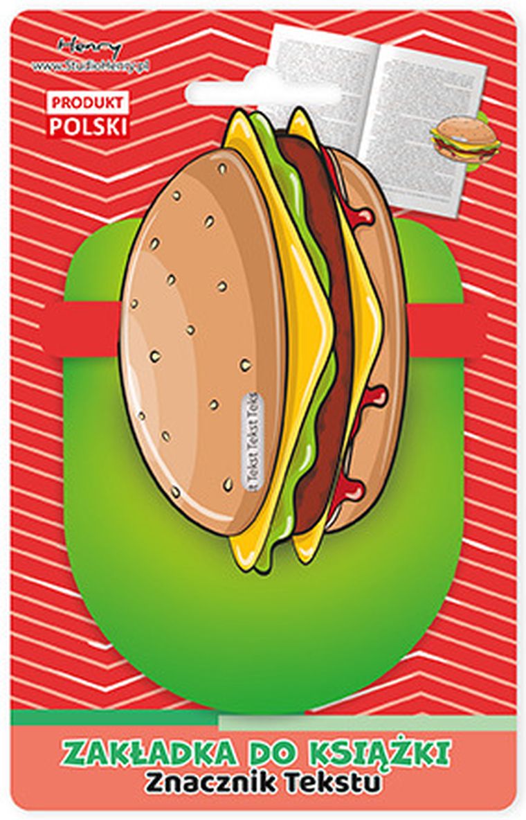 Henry, zakładka do książki, burger
