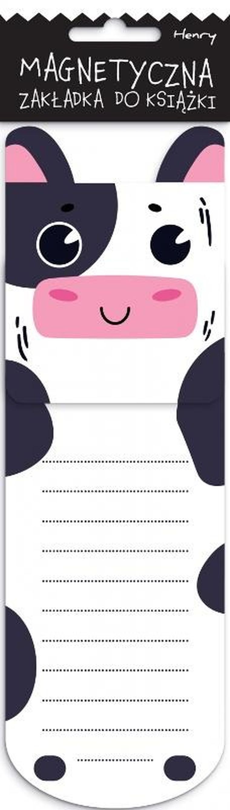 Henry, zakladka do ksiazki, magnetyczna, krowa