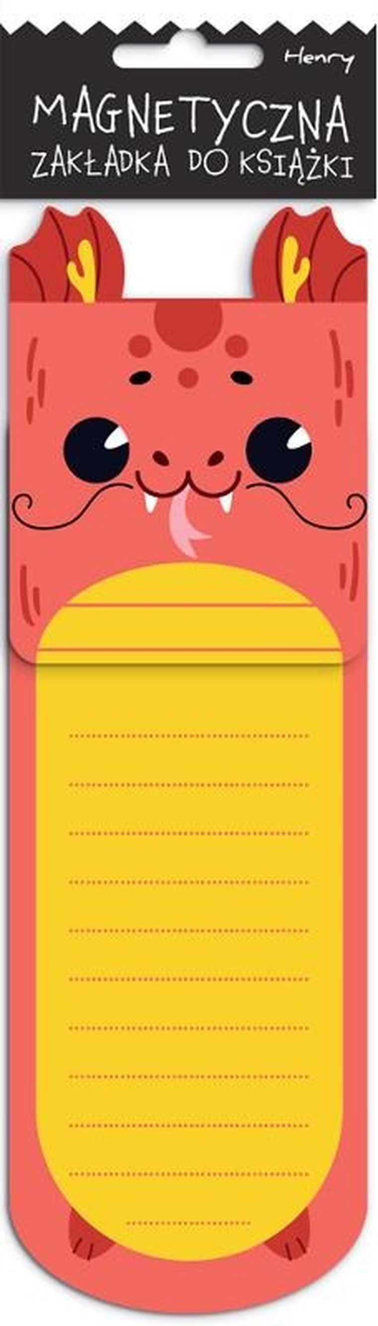 Henry, zakladka do ksiazki, magnetyczna, smok