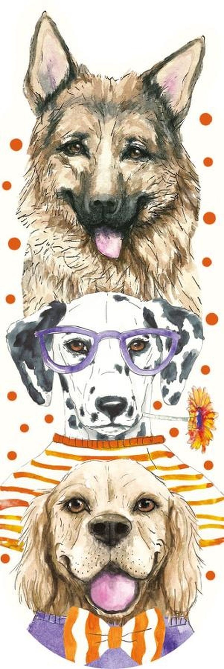 Henry, zakładka do książki, zapachowa, pies, pomarańczowa