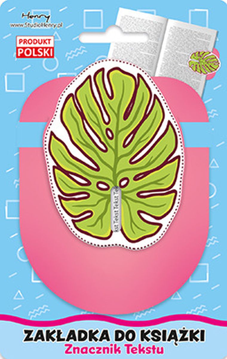 Henry, zakładka do książki ze znacznikiem, Liść monstery