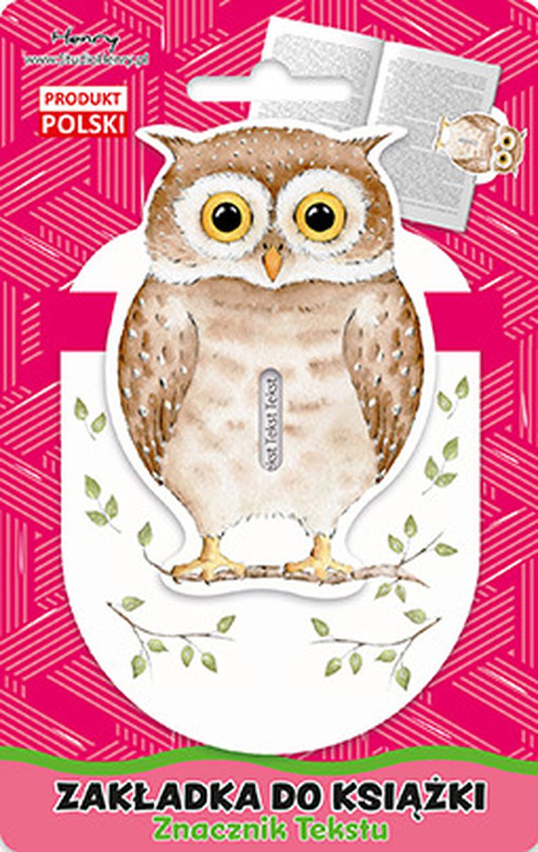 Henry, zakładka do książki ze znacznikiem, Puchacz