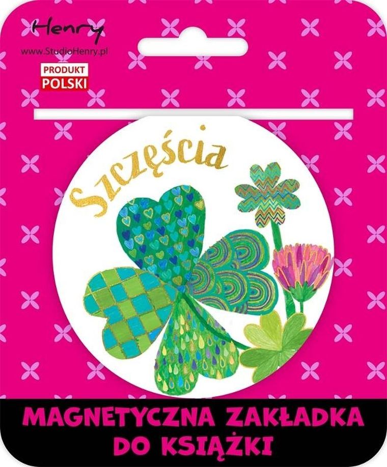 Henry, zakładka magnetyczna do książki, koniczyna