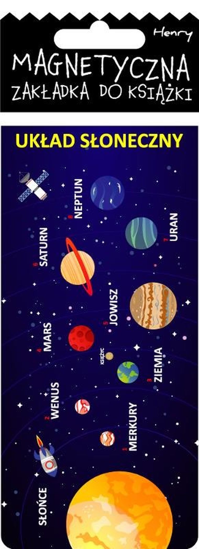 Henry, zakładka magnetyczna edukacyjna, Układ słoneczny