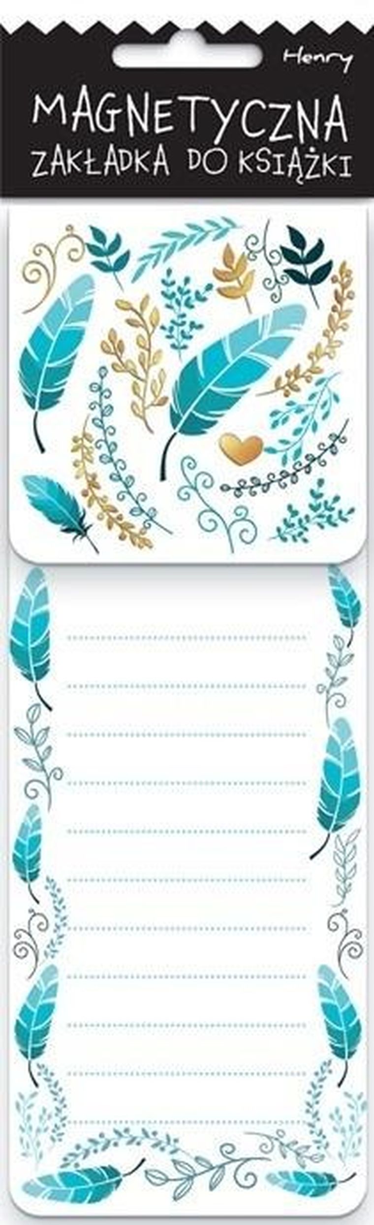 Henry, zakładka magnetyczna, pióra