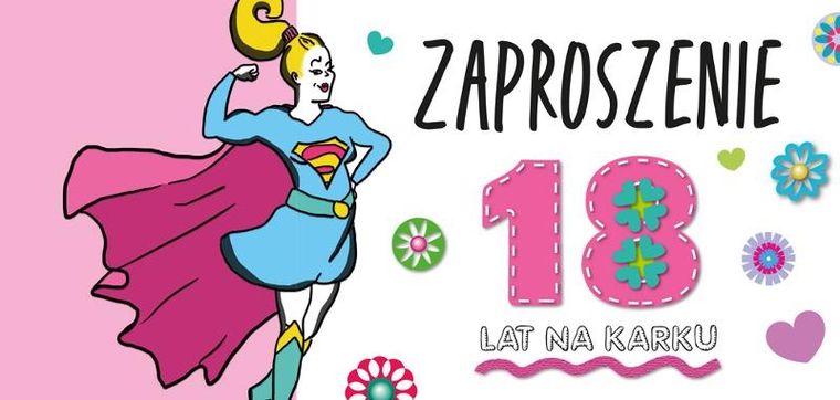 Henry, zaproszenie, urodziny 18, dziewczyna, 5 szt.