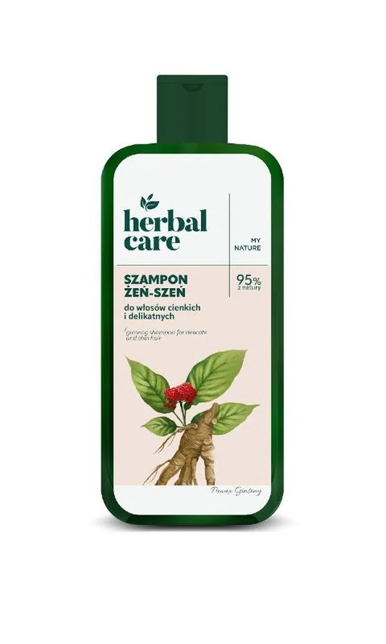 Herbal Care, szampon do włosów cienkich i delikatnych, żeń-szeń, 330 ml