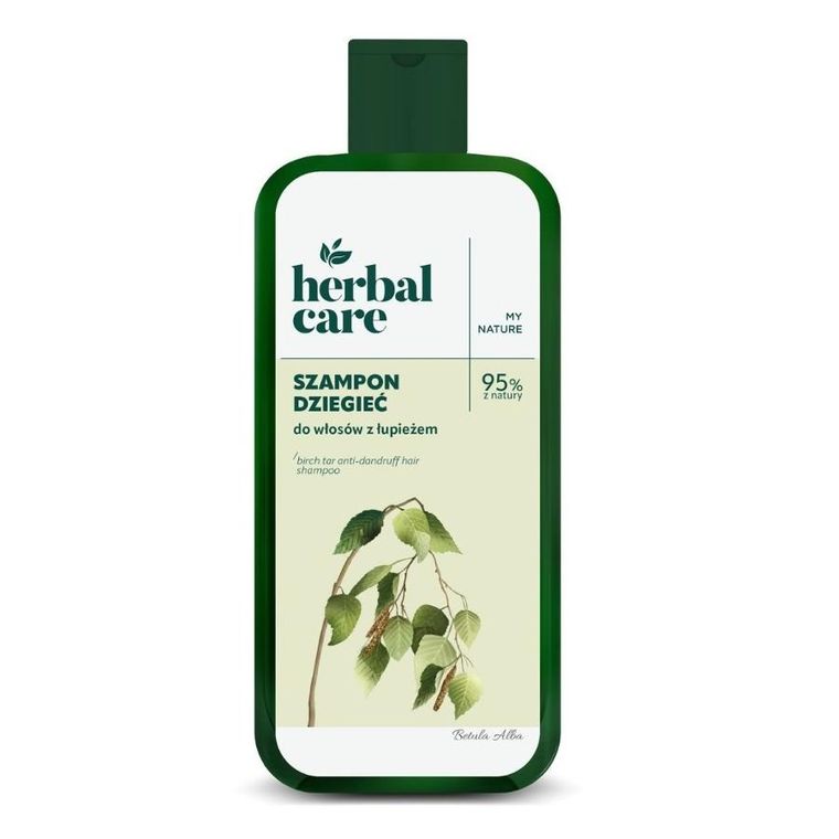 Herbal Care, szampon do włosów z łupieżem, dziegieć, 330 ml