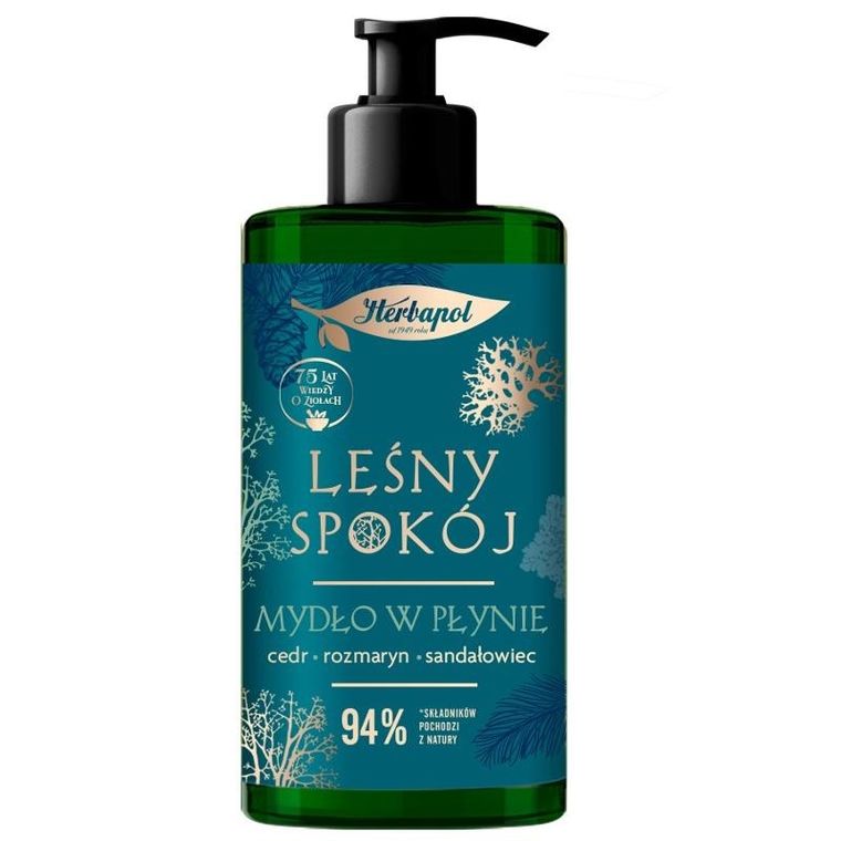 Herbapol, mydło w płynie leśny spokój, cedr i rozmaryn, 390 ml
