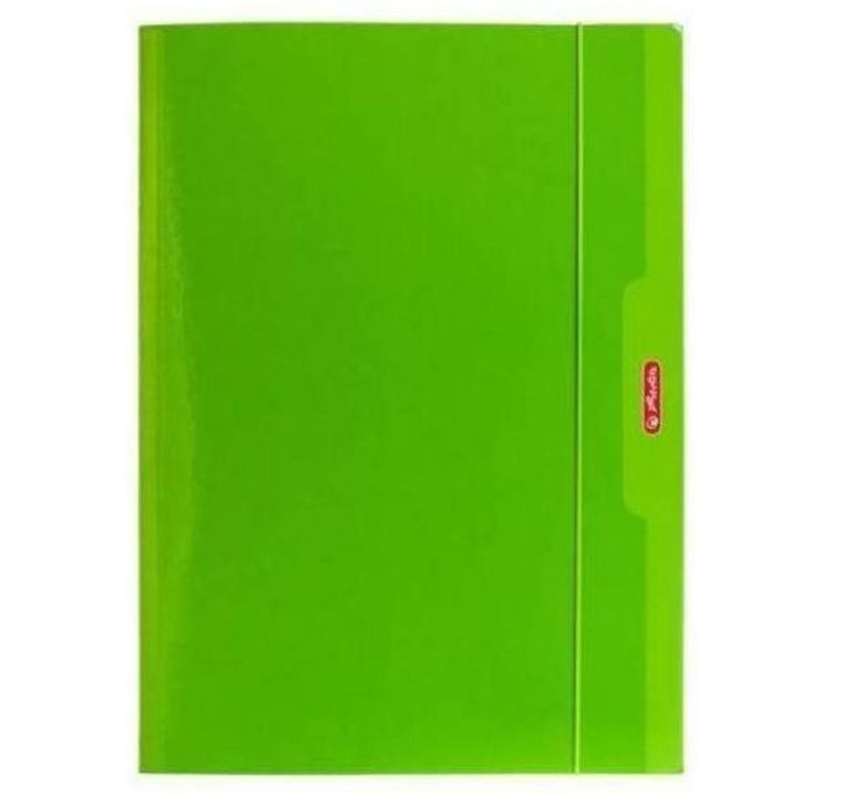 Herlitz, Color Blocking, teczka A4 z gumką, zielony, 1 szt.
