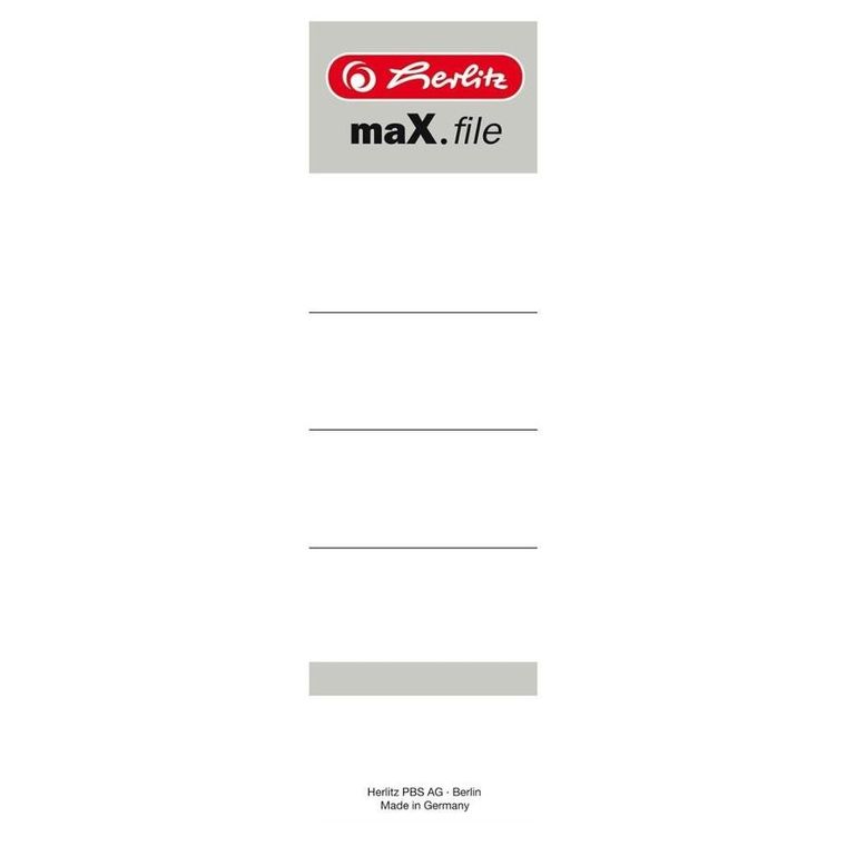 Herlitz, etykieta na segregator wsuwana, 8 cm, 10 szt.