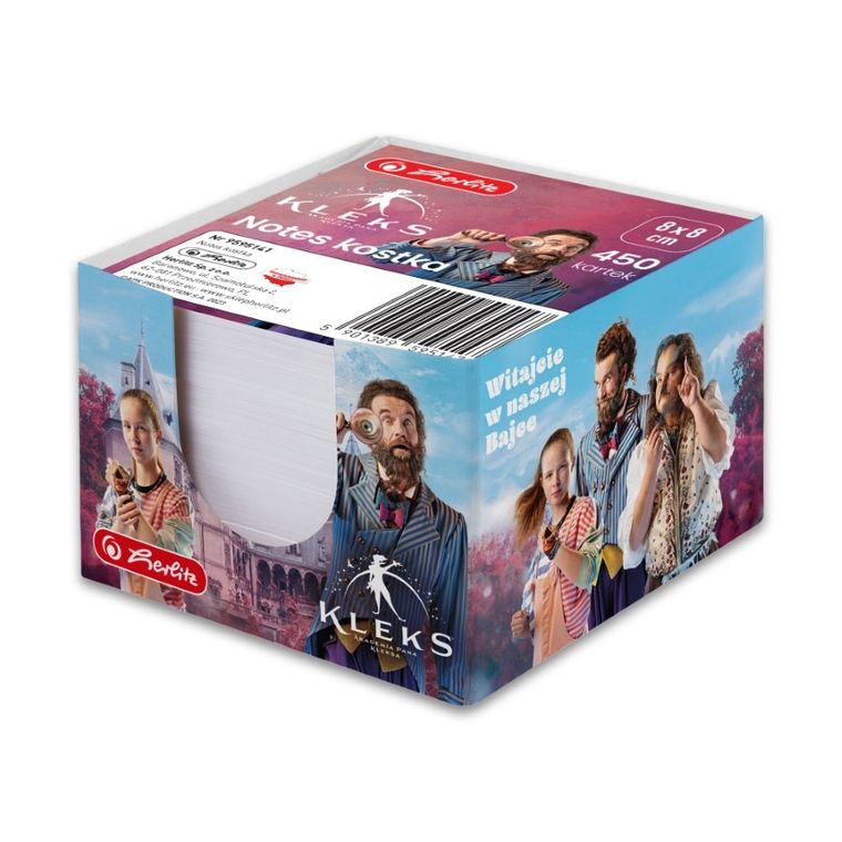 Herlitz, Kleks, notes kostka, 450 karteczek, 8-8 cm