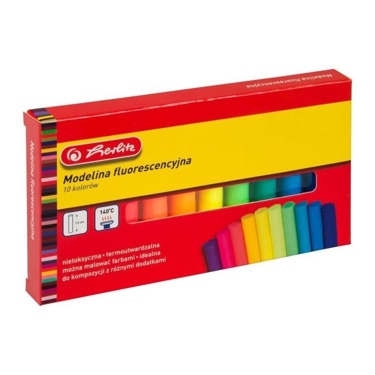 Herlitz, modelina fluorescencyjna, 10 kolorów