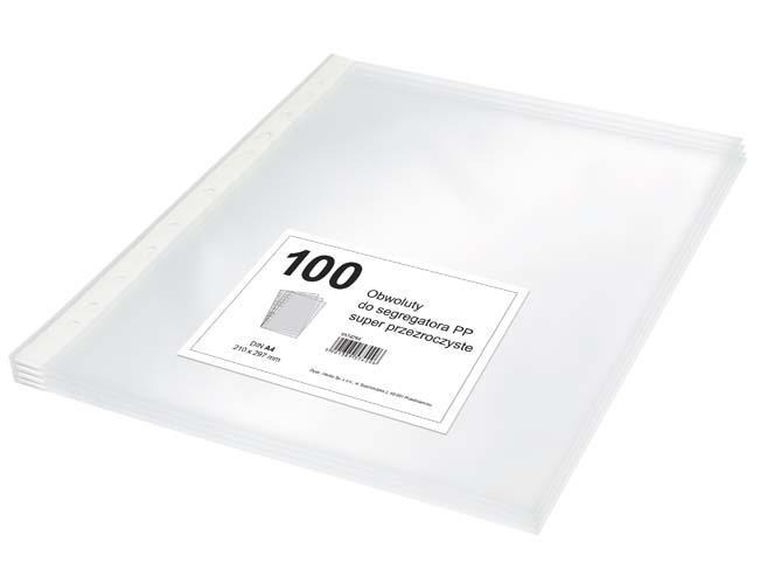 Herlitz, obwoluty do segregatora, A4, przezroczyste, 100 szt.
