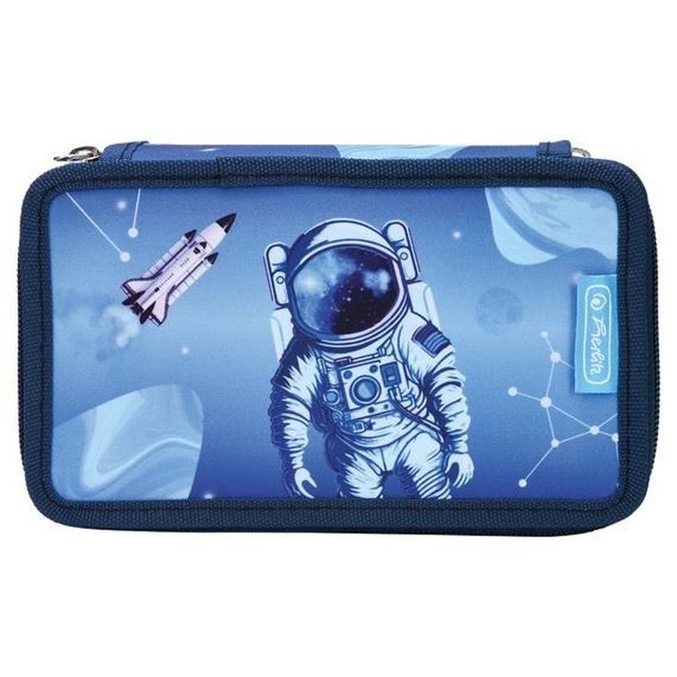 Herlitz, piórnik rozkładany, potrójny, z wyposażeniem, Cosmis Explorer