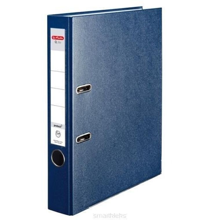 Herlitz, segregator A4, 5 cm, PP, niebieski, Q file