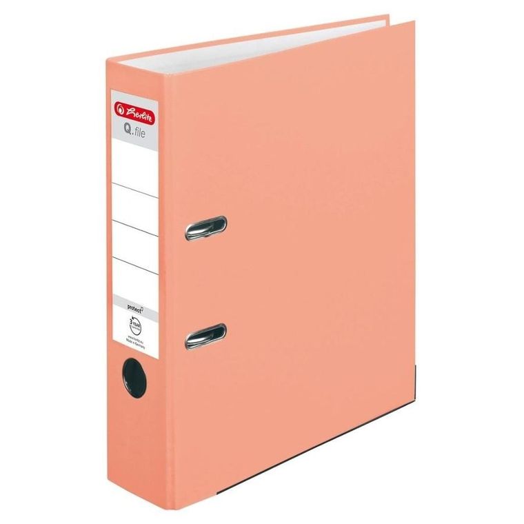Herlitz, segregator A4, 8 cm, Salmon Q file
