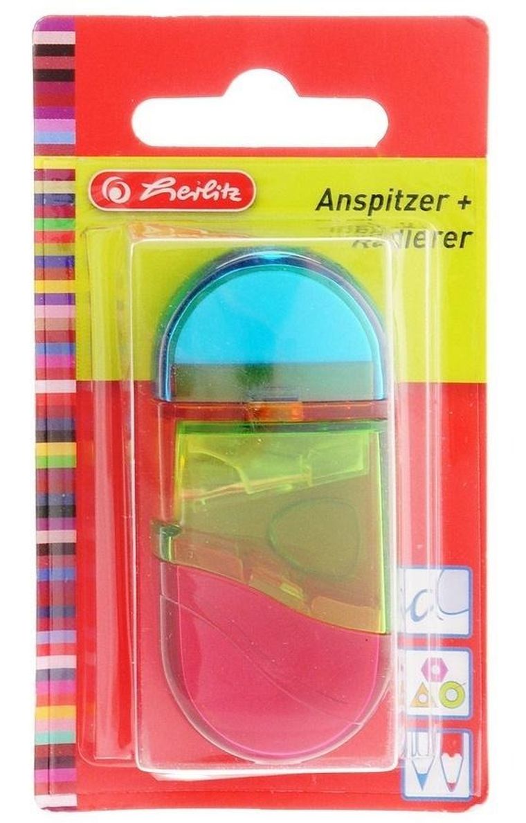 Herlitz, temperówka + gumka 2w1