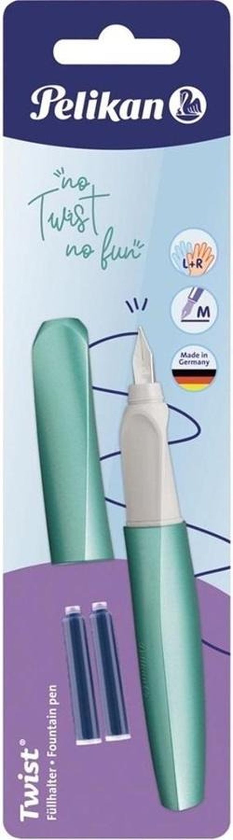 Herlitz, Twist Cold Alaska, pióro wieczne, 2 naboje