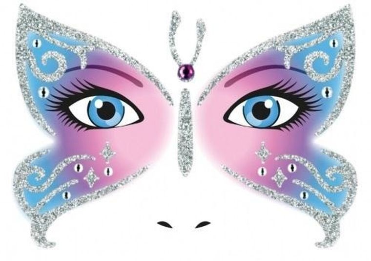 Herma, Face Art, naklejka, motyl