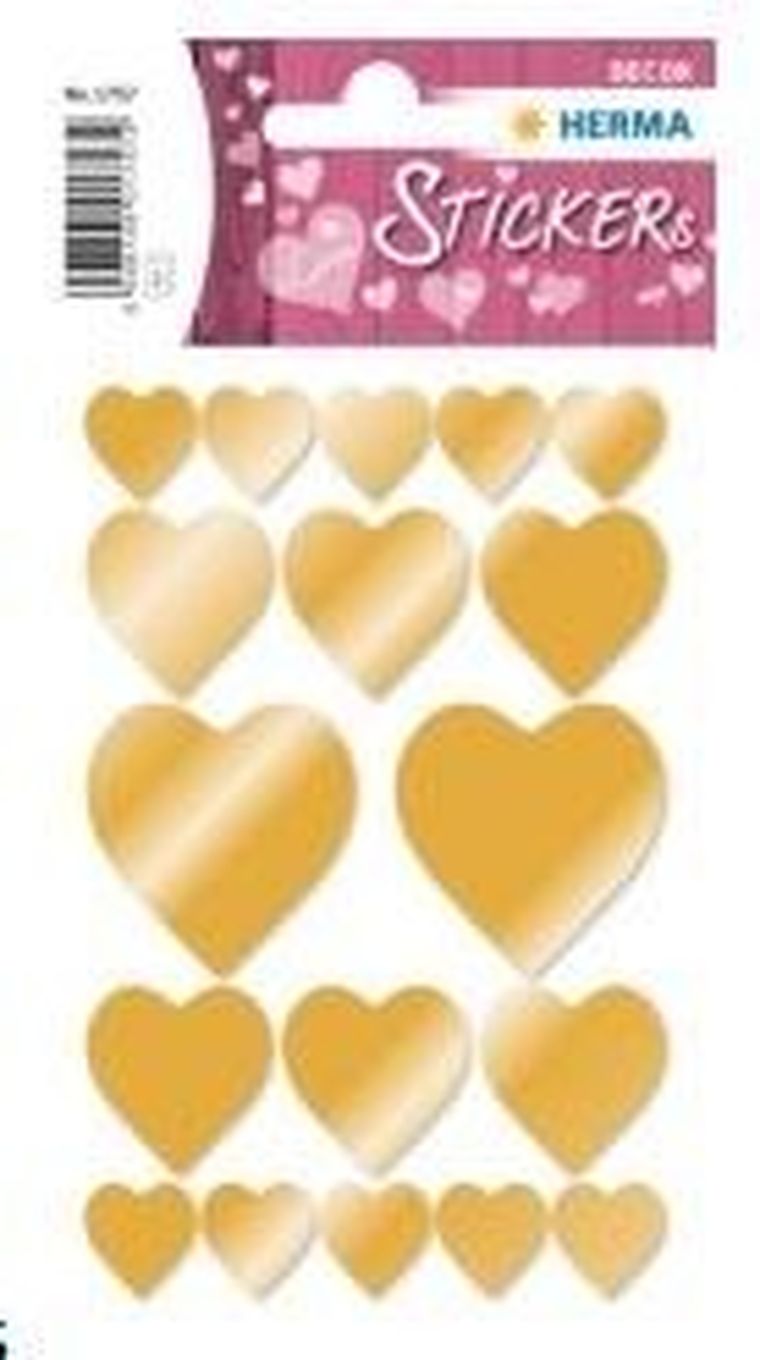 Herma, naklejka decor, złote serca