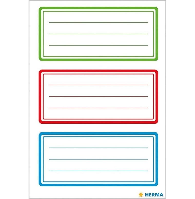 Herma, naklejki na zeszyty, ramki, 3 kolory