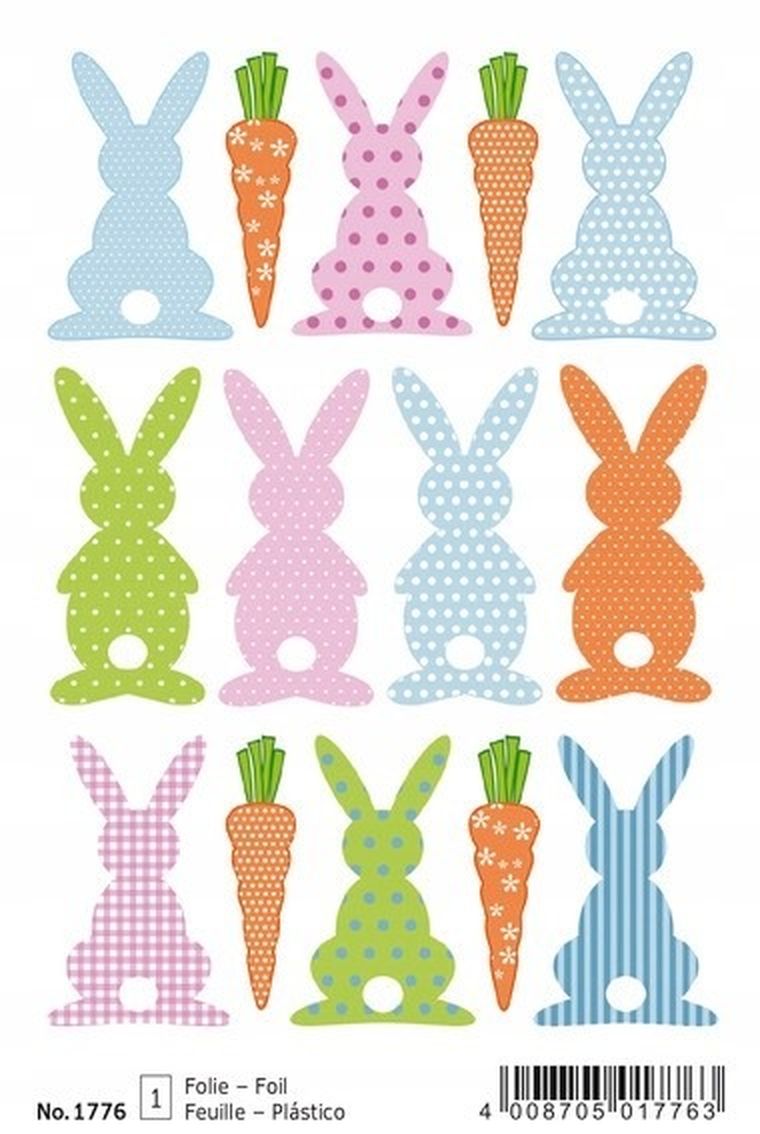 Herma, naklejki papierowe, kolorowe zajączki