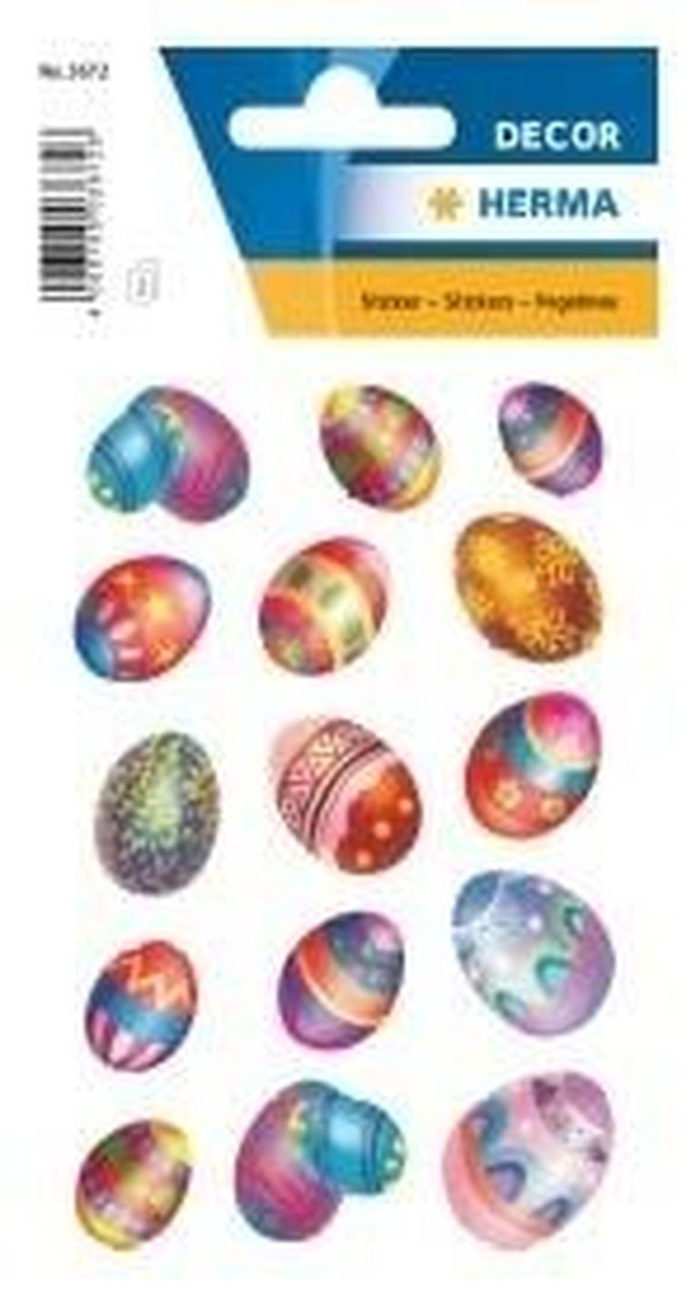 Herma, naklejki papierowe, pisanki