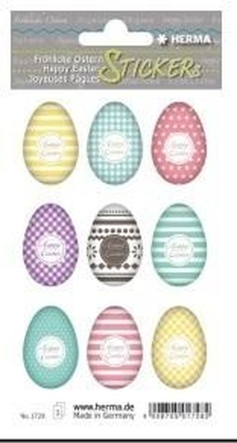 Herma, naklejki papierowe, pisanki z wzorkami