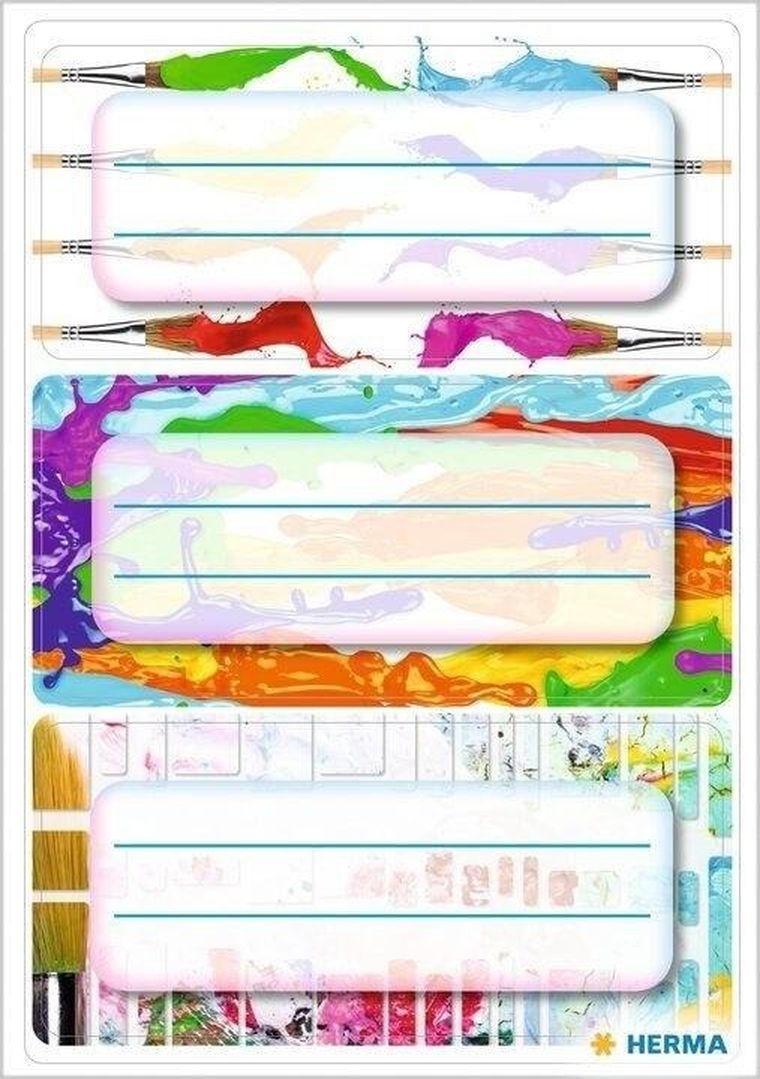 Herma, naklejki szkolne, farby