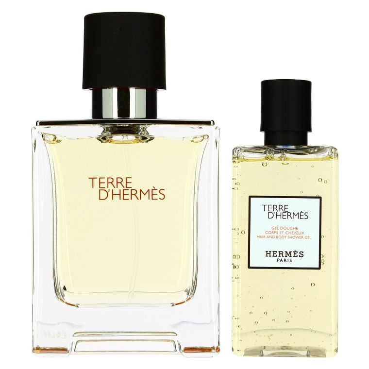 Hermes, Terre D'Herme, zestaw: woda toaletowa, spray, 100 ml + żel pod prysznic, 80 ml