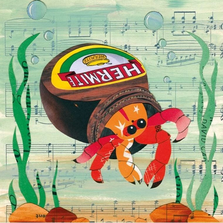 Hermite Crab, kwadratowy karnet okolicznościowy z kopertą