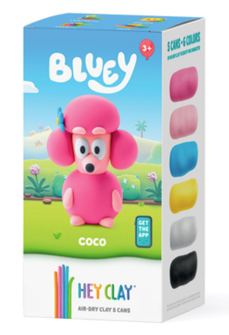 Hey Clay, Bluey, Choco, masa plastyczna, 5 szt.
