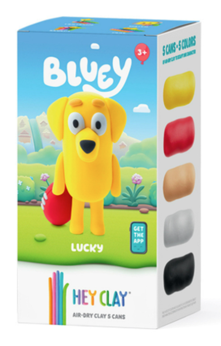 Hey Clay, Bluey, Lucky, masa plastyczna, 5 szt.