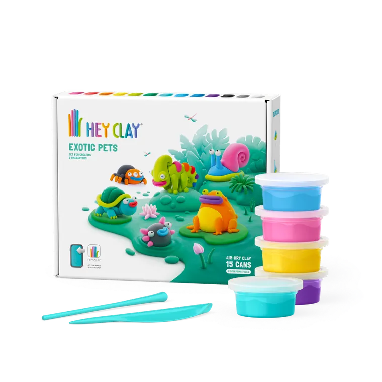 Hey Clay, Egzotyczne Zwierzęta, masa plastyczna, 15 szt.