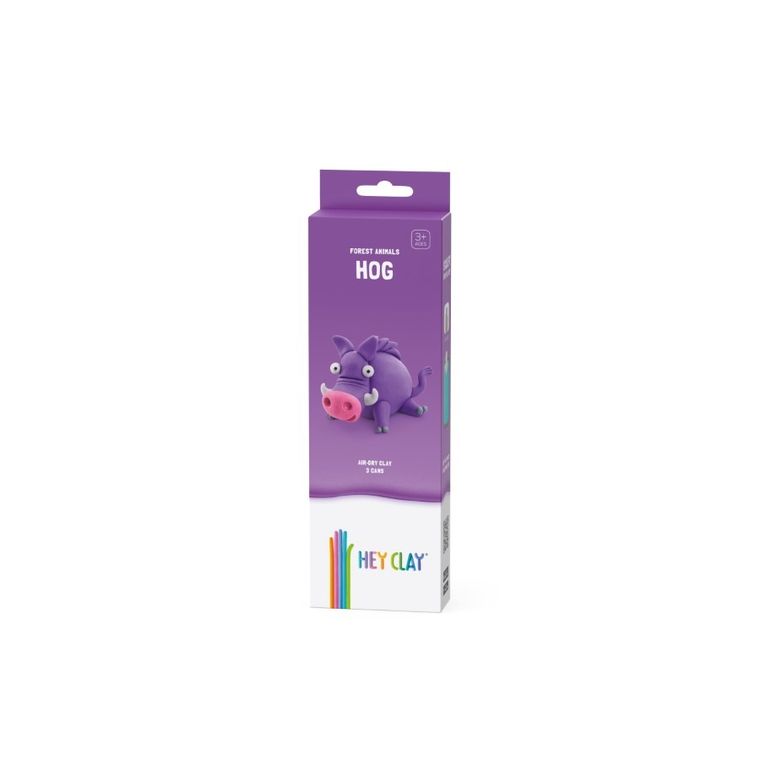 Hey Clay, Leśne Zwierzęta, Dzik, masa plastyczna, 3 szt.