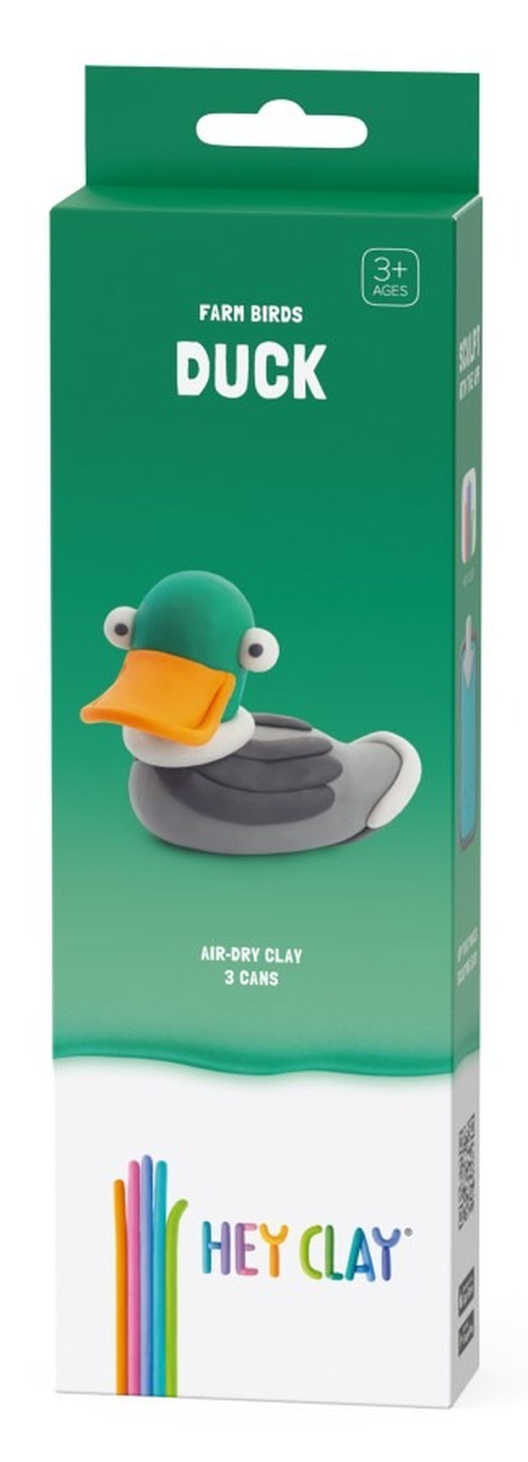 Hey Clay, Ptaki z farmy, Kaczka, masa plastyczna, 3 szt.