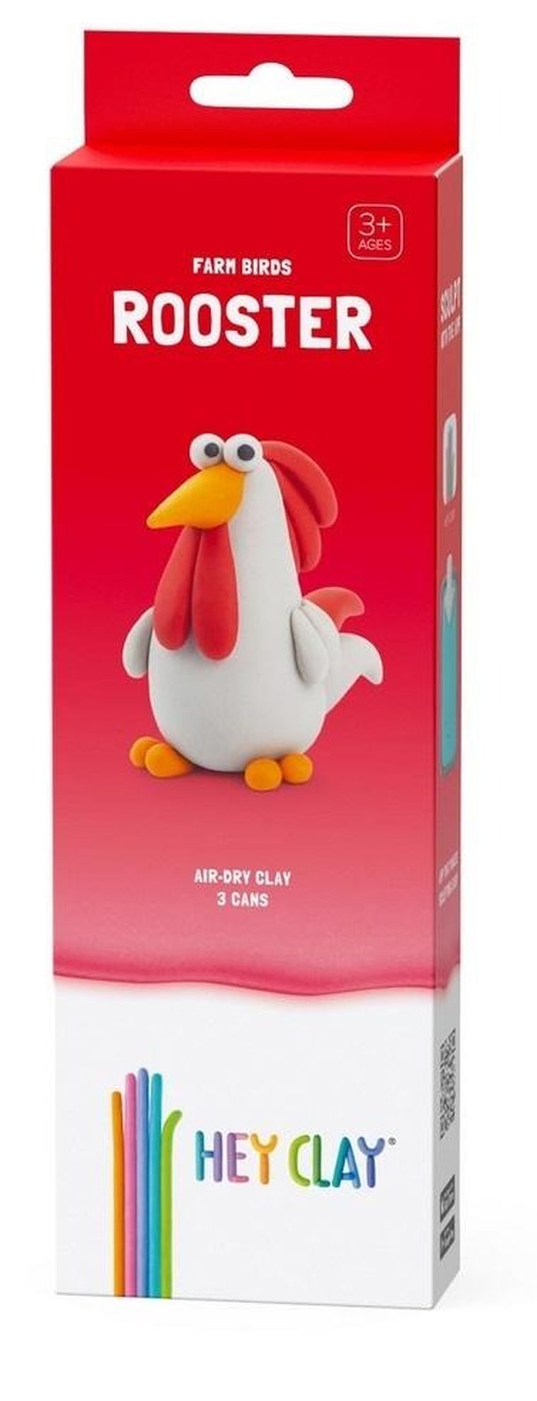 Hey Clay, Ptaki z farmy, Kogut, masa plastyczna, 3 szt.