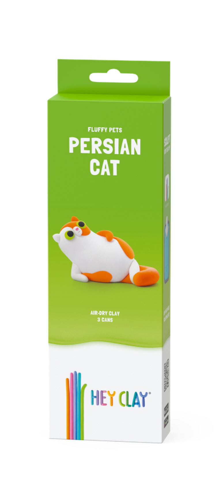Hey Clay, Puchate Zwierzaki, Kot Perski, masa plastyczna, 3 szt.
