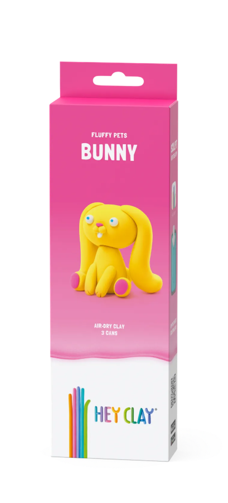 Hey Clay, Puchate Zwierzaki, Królik, masa plastyczna, 3 szt.