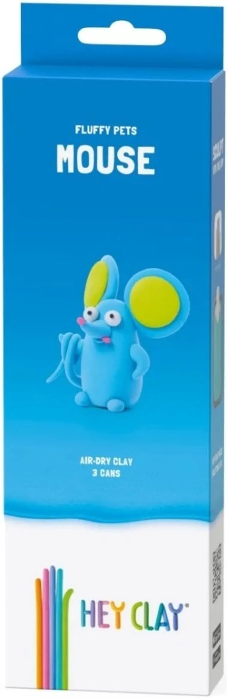 Hey Clay, Puchate Zwierzaki, Mysz, masa plastyczna, 3 szt.