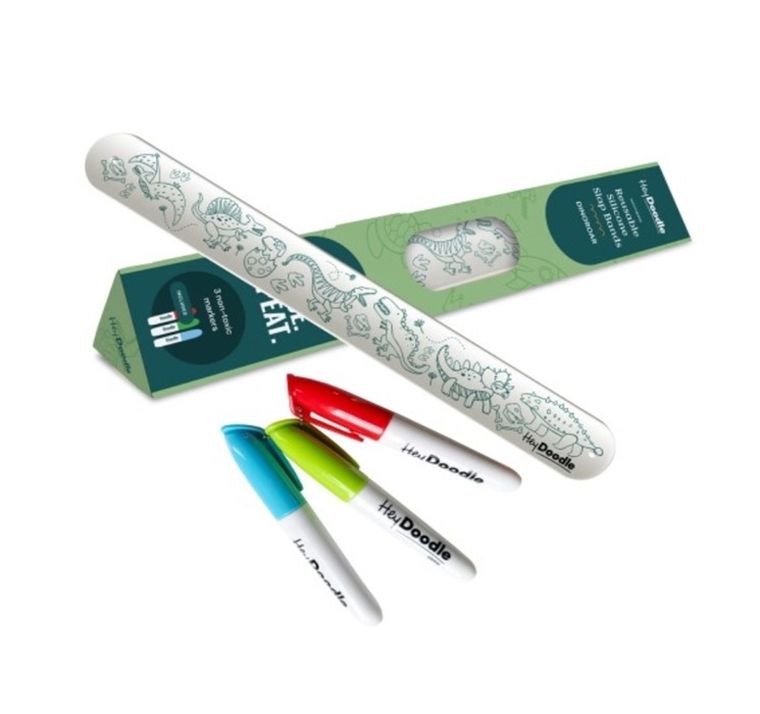 Hey Doodle, bransoletka samozaciskowa do kolorowania, Dinozaury
