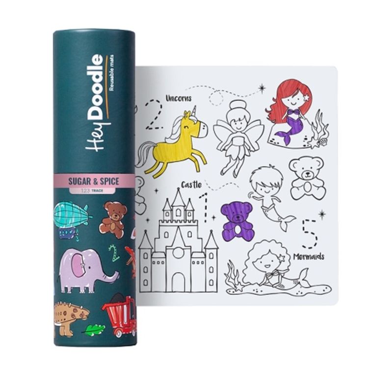 Hey Doodle, mata silikonowa do kolorowania A4, bajkowe królestwo